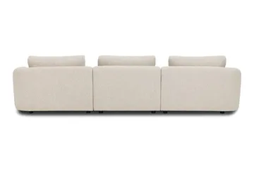 Milano 5-sits Rundad Högervänd L-soffa med Låg Rygg i Beige Boucle - Products - Möbler - Soffa - Divansoffa & schäslongsoffa