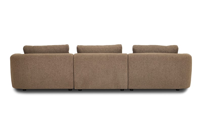 Milano 5-sits Rundad Vänstervänd L-soffa med Låg Rygg i Brun Boucle - Products - Möbler - Soffa - Divansoffa & schäslongsoffa