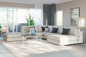 Arken 1-sits Mittmodul i Tyg 90 cm bred - Beige - Products - Möbler - Soffa - Modulsoffa - Mittmodul