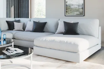 Arken 2-sits Mittmodul i Tyg 120 cm bred - Ljusgrå - Products - Möbler - Soffa - Modulsoffa - Mittmodul