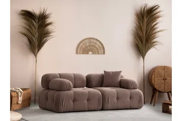 Belgin Bubblig Soffa 2-sits med utfällbara armstöd och ryggstöd - Cappuccino - Products - Möbler - Soffa - Modulsoffa - Komplett modulsoffa