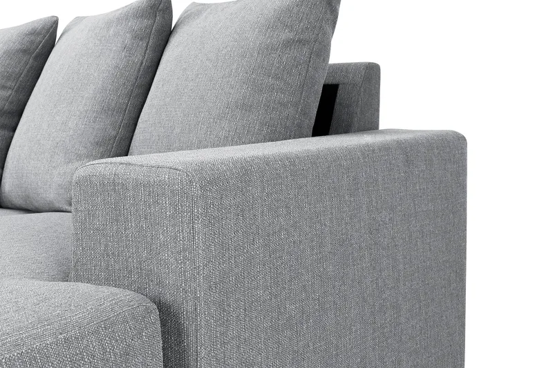 Nebraska U-soffa Divan Höger Kuvertkuddar - Ljusgrå - Products - Möbler - Soffa - U-soffa