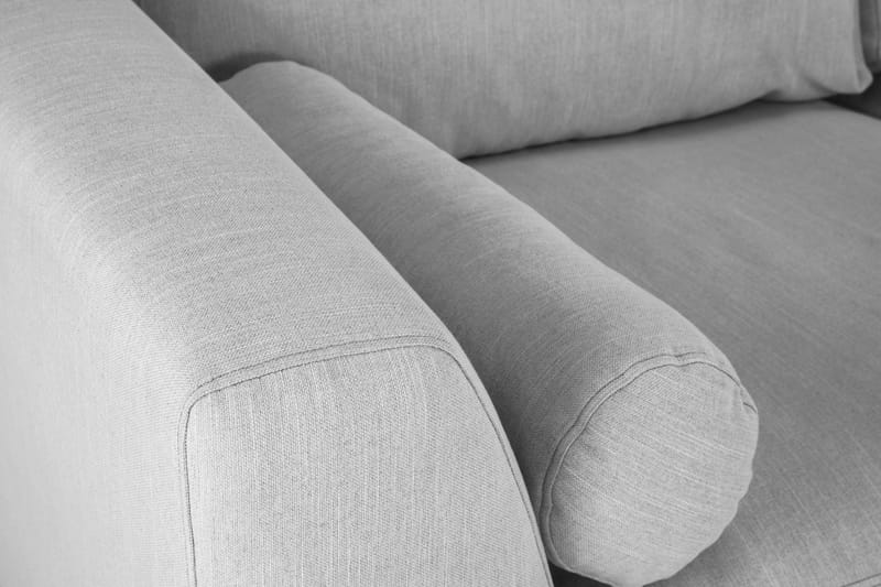 Ocean Lyx 6-sits Högervänd U-formad Soffa med Divan och Schäslong + Fotpall i Tyg - Grå - Products - Möbler - Soffa - U-soffa