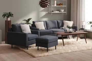 Peppe 3-sits Tygsoffa - Mörkgrå - Products - Möbler - Soffa - 3 sits soffa