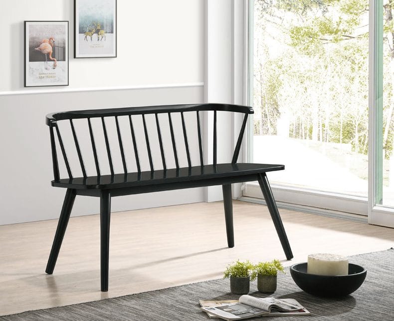 Pinnsoffa svart Bobby - Svart - Products - Möbler - Soffa - Kökssoffa & pinnsoffa