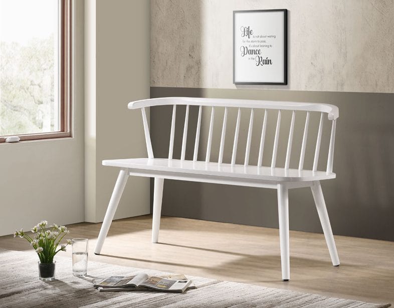 Pinnsoffa vit - Dalsland - Vit - Products - Möbler - Soffa - Kökssoffa & pinnsoffa