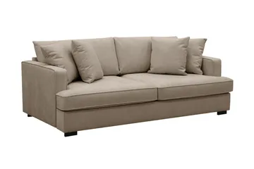 Rossita 3-sits Djup Tygsoffa - Brun - Products - Möbler - Soffa - 3 sits soffa