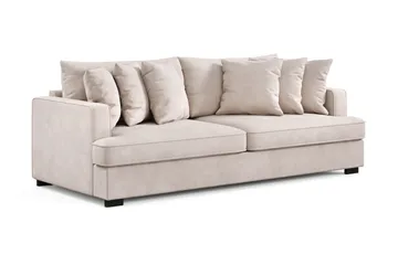 Rossita 4-sits Djup Sammetsoffa - Beige - Products - Möbler - Soffa - Sammetssoffa
