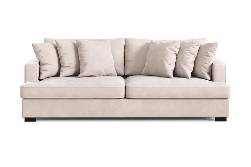 Rossita 4-sits Djup Sammetsoffa, Beige