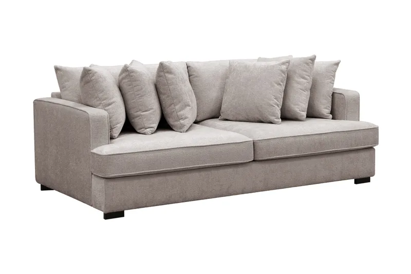 Rossita 4-sits Djup Soffa i Chenille - Grå / Brun - Products - Möbler - Soffa - 4 sits soffa