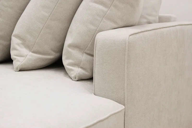 Rossita 5-sits Vänstervänd U-formad Djup Soffa med Divan och Schäslong i Tyg - Beige - Products - Möbler - Soffa - U-soffa