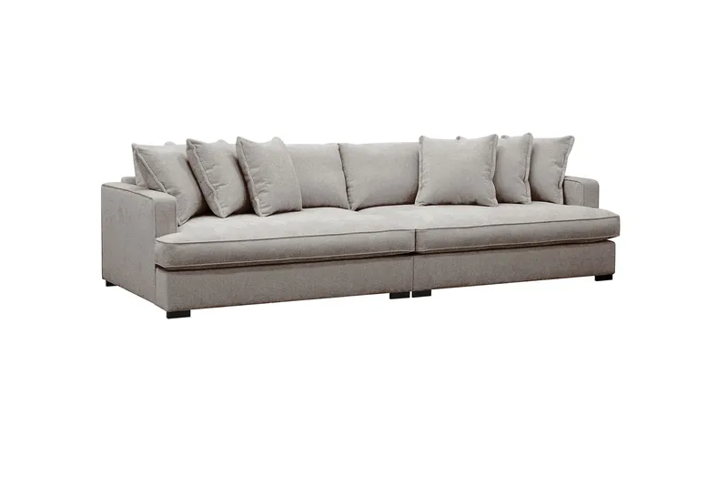 Rossita Lyx 4-sits Extra djup Soffa i Chenille - Grå / Brun - Products - Möbler - Soffa - 4 sits soffa