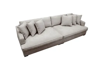 Rossita Lyx 4-sits Extra djup Soffa i Chenille - Grå / Brun - Products - Möbler - Soffa - 4 sits soffa