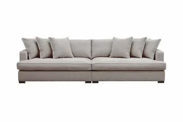 Rossita Lyx 4-sits Extra djup Soffa i Chenille - Grå / Brun - Products - Möbler - Soffa - 4 sits soffa