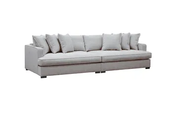 Rossita Lyx 4-sits Extra djup Soffa i Chenille - Grå / Brun - Products - Möbler - Soffa - 4 sits soffa