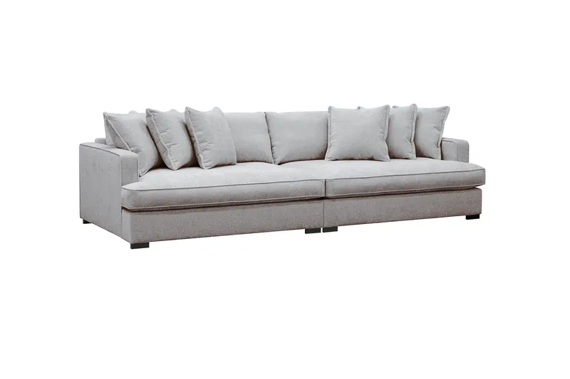 Rossita Lyx 4-sits Extra djup Soffa i Chenille - Grå / Brun - Products - Möbler - Soffa - 4 sits soffa