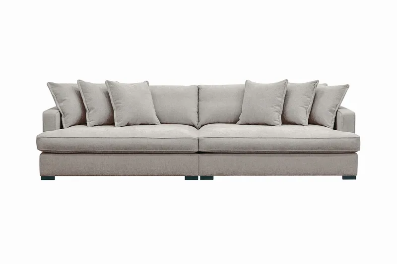 Rossita Lyx 4-sits Extra djup Soffa i Chenille - Grå / Brun - Products - Möbler - Soffa - 4 sits soffa