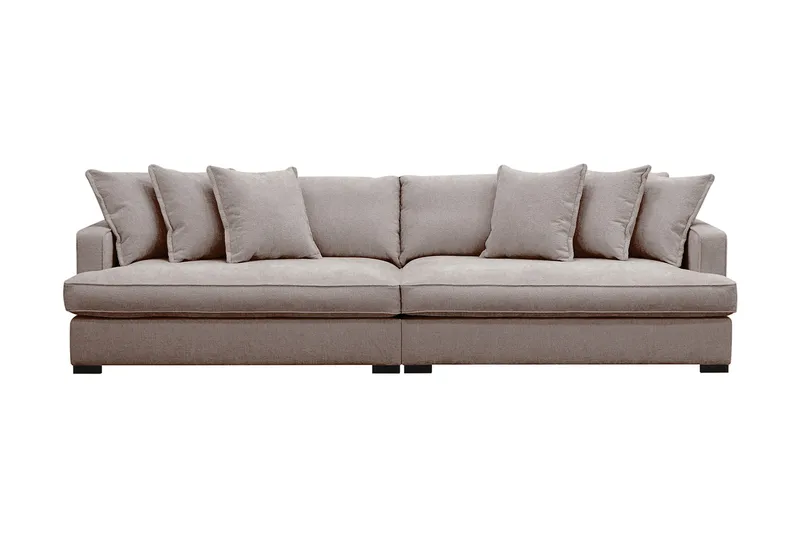 Rossita Lyx 4-sits Extra djup Soffa i Chenille - Grå / Brun - Products - Möbler - Soffa - 4 sits soffa