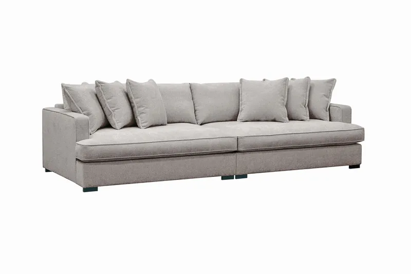Rossita Lyx 4-sits Extra djup Soffa i Chenille - Grå / Brun - Products - Möbler - Soffa - 4 sits soffa