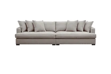 Rossita Lyx 4-sits Extra djup Soffa i Chenille - Grå / Brun - Products - Möbler - Soffa - 4 sits soffa