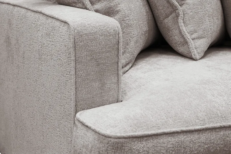 Rossita Lyx 4-sits Extra djup Soffa i Chenille - Grå / Brun - Products - Möbler - Soffa - 4 sits soffa