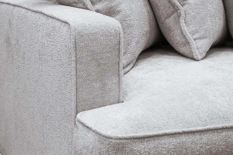 Rossita Lyx 4-sits Extra djup Soffa i Chenille - Grå / Brun - Products - Möbler - Soffa - 4 sits soffa