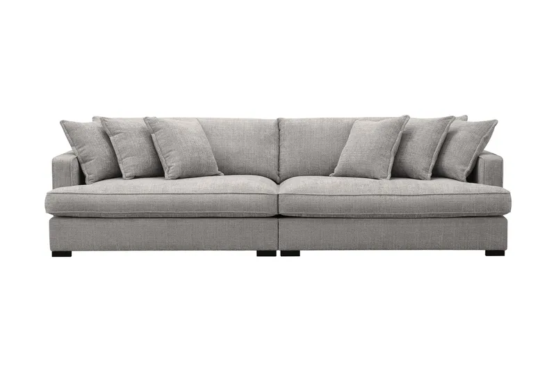 Rossita Lyx 4-sits Extra djup Soffa i Chenille, Ljusgrå