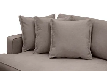 Rossita Lyx 4-sits Extra djup Tygsoffa - Brun - Products - Möbler - Soffa - 4 sits soffa