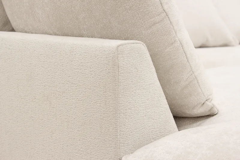 Rossita Lyx 5-sits Högervänd U-formad Extra djup Soffa med Divan och Schäslong i Chenille - Beige - Products - Möbler - Soffa - U-soffa