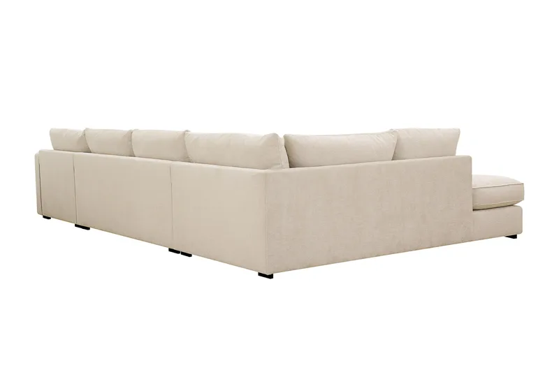 Rossita Lyx 5-sits Högervänd U-formad Extra djup Soffa med Divan och Schäslong i Chenille - Beige - Products - Möbler - Soffa - U-soffa