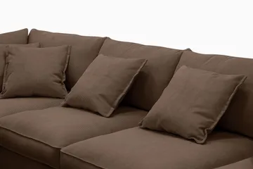 Rossita Lyx 5-sits Högervänd U-formad Extra djup Soffa med Divan och Schäslong i Manchester - Mörkbrun - Products - Möbler - Soffa - U-soffa