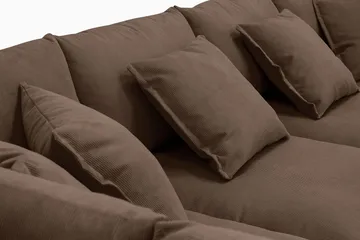 Rossita Lyx 5-sits Högervänd U-formad Extra djup Soffa med Divan och Schäslong i Manchester - Mörkbrun - Products - Möbler - Soffa - U-soffa