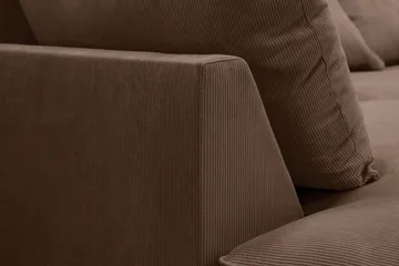 Rossita Lyx 5-sits Högervänd U-formad Extra djup Soffa med Divan och Schäslong i Manchester - Mörkbrun - Products - Möbler - Soffa - U-soffa