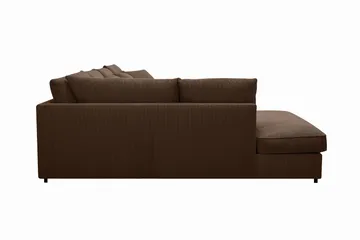 Rossita Lyx 5-sits Högervänd U-formad Extra djup Soffa med Divan och Schäslong i Manchester - Mörkbrun - Products - Möbler - Soffa - U-soffa