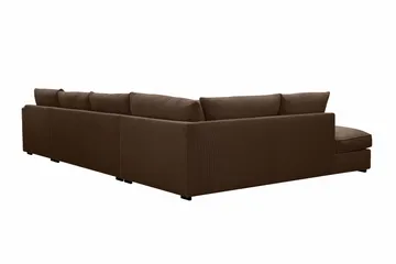 Rossita Lyx 5-sits Högervänd U-formad Extra djup Soffa med Divan och Schäslong i Manchester - Mörkbrun - Products - Möbler - Soffa - U-soffa