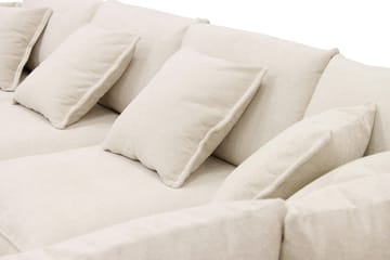 Rossita Lyx 5-sits Vänstervänd U-formad Extra djup Soffa med Divan och Schäslong i Chenille - Beige - Products - Möbler - Soffa - U-soffa