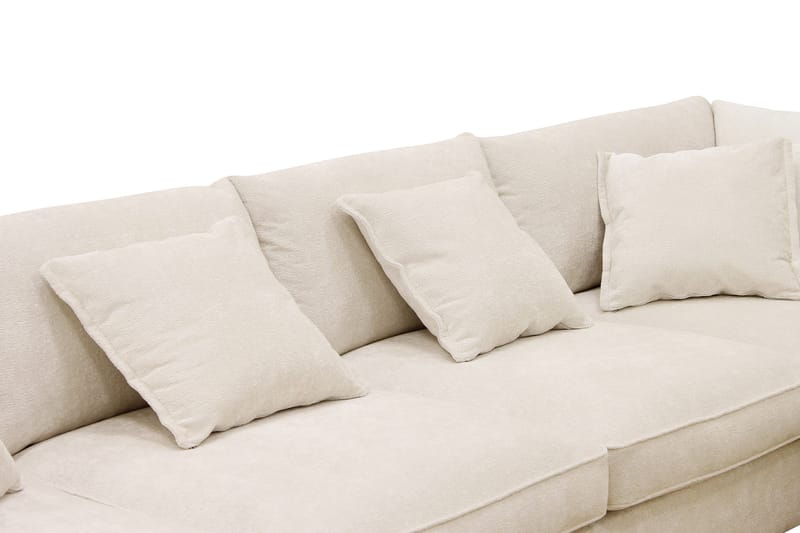 Rossita Lyx 5-sits Vänstervänd U-formad Extra djup Soffa med Divan och Schäslong i Chenille - Beige - Products - Möbler - Soffa - U-soffa