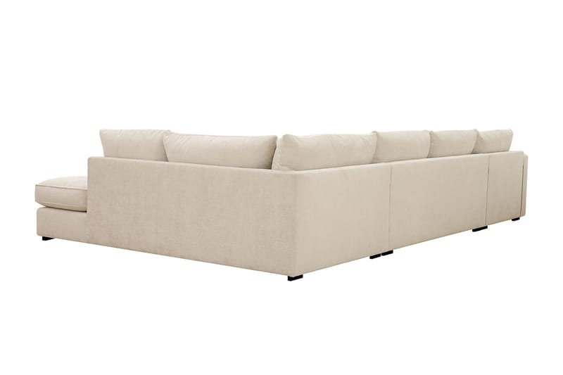 Rossita Lyx 5-sits Vänstervänd U-formad Extra djup Soffa med Divan och Schäslong i Chenille - Beige - Products - Möbler - Soffa - U-soffa