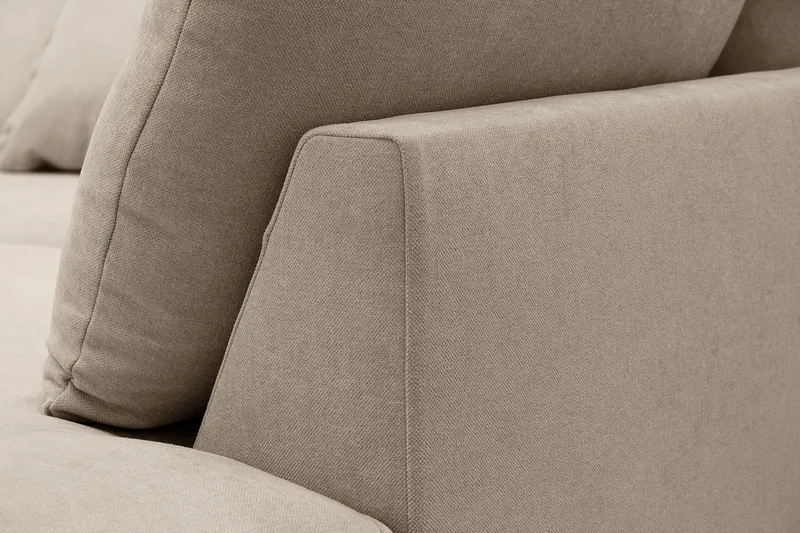 Rossita Lyx 5-sits Vänstervänd U-formad Extra djup Soffa med Divan och Schäslong i Tyg - Brun - Products - Möbler - Soffa - U-soffa