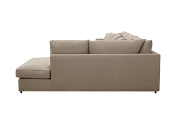Rossita Lyx 5-sits Vänstervänd U-formad Extra djup Soffa med Divan och Schäslong i Tyg - Brun - Products - Möbler - Soffa - U-soffa