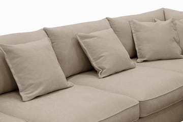Rossita Lyx 5-sits Vänstervänd U-formad Extra djup Soffa med Divan och Schäslong i Tyg - Brun - Products - Möbler - Soffa - U-soffa