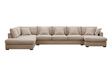 Rossita Lyx 6-sits Högervänd U-formad Extra djup Soffa med Divan och Schäslong i Tyg