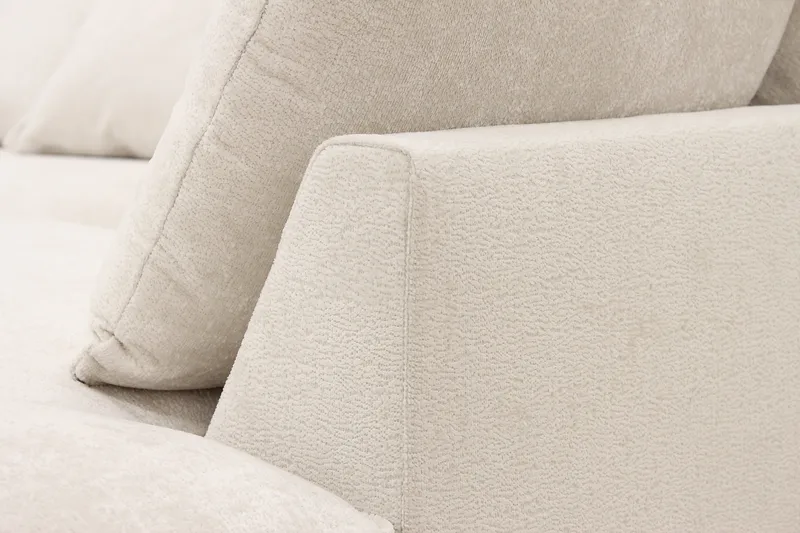 Rossita Lyx 6-sits Vänstervänd U-formad Extra djup Soffa med Divan och Schäslong i Chenille - Beige - Products - Möbler - Soffa - U-soffa