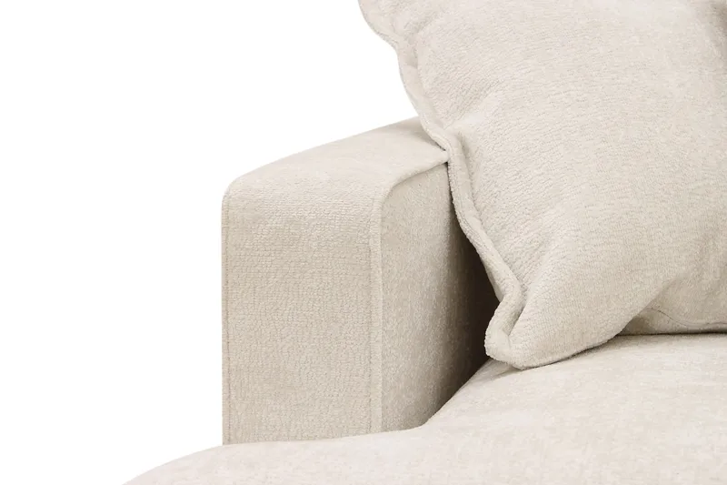 Rossita Lyx 6-sits Vänstervänd U-formad Extra djup Soffa med Divan och Schäslong i Chenille - Beige - Products - Möbler - Soffa - U-soffa