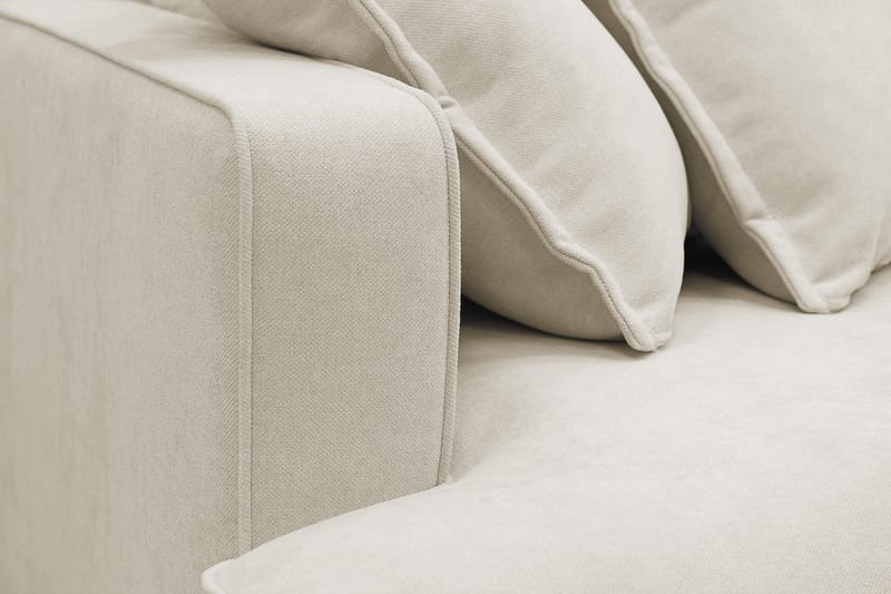 Rossita Lyx 6-sits Vänstervänd U-formad Extra djup Soffa med Divan och Schäslong i Tyg - Beige - Products - Möbler - Soffa - U-soffa