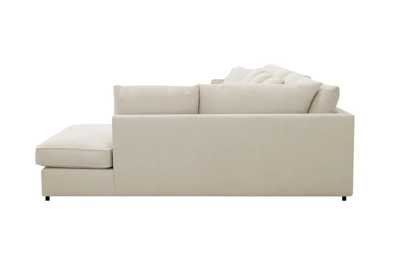 Rossita Lyx 6-sits Vänstervänd U-formad Extra djup Soffa med Divan och Schäslong i Tyg - Beige - Products - Möbler - Soffa - U-soffa