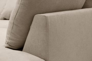 Rossita Lyx 6-sits Vänstervänd U-formad Extra djup Soffa med Divan och Schäslong i Tyg - Brun - Products - Möbler - Soffa - U-soffa
