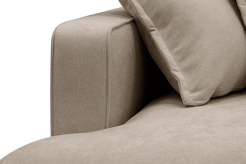 Rossita Lyx 6-sits Vänstervänd U-formad Extra djup Soffa med Divan och Schäslong i Tyg - Brun - Products - Möbler - Soffa - U-soffa