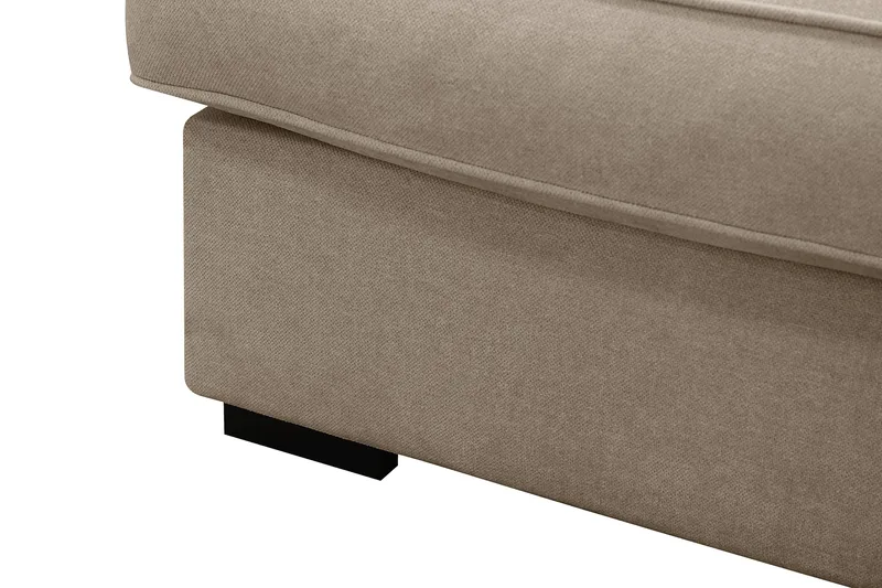 Rossita Lyx 6-sits Vänstervänd U-formad Extra djup Soffa med Divan och Schäslong i Tyg - Brun - Products - Möbler - Soffa - U-soffa