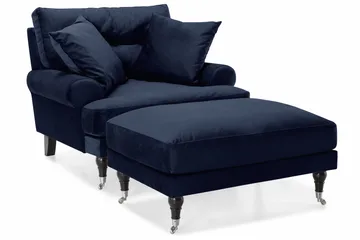 Andrew Soffgrupp 2+1 Sammet - Blå - Products - Möbler - Soffa - Soffgrupp - Howard soffgrupp